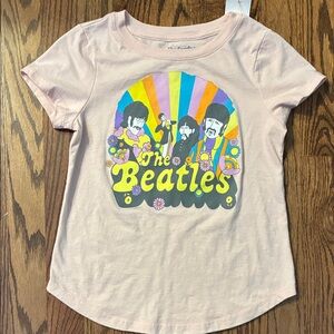 The Beatles Kids Tee - Light Pink with Colorful Graphic